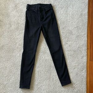 American eagle black skinny jeans high rise SIZE 4 SHORT